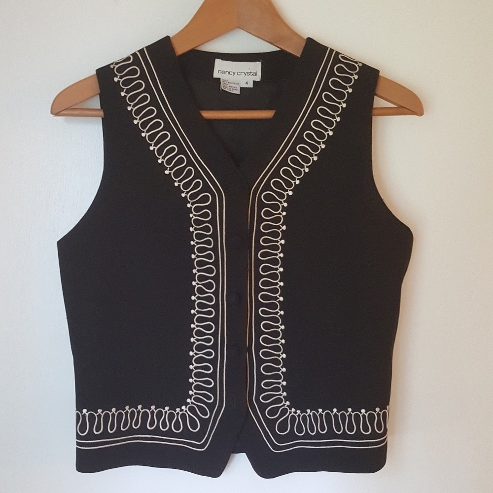 Nancy Crystal embroidered Vest